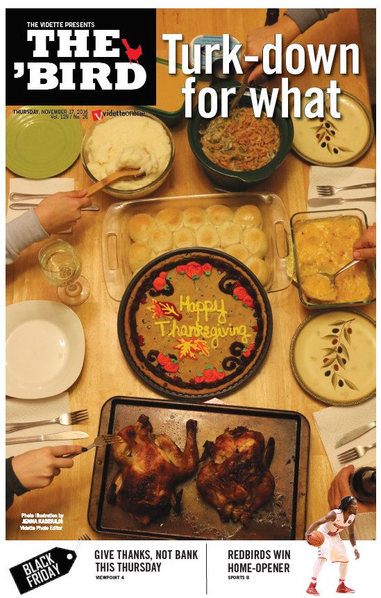 jplevka's tweet photo. Feast on excellent edition of @The_Vidette #TheBird #TurkDownForWhat Grab a copy today. https://t.co/jsVPBb1qO8