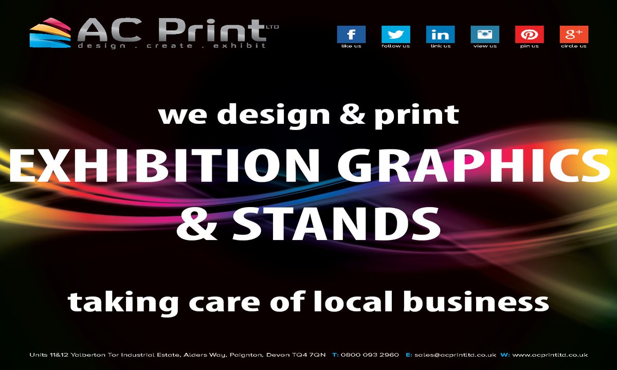 When's your next exhibition?  Time to refresh your display?  Contact us today: sales@acprintltd.co.uk