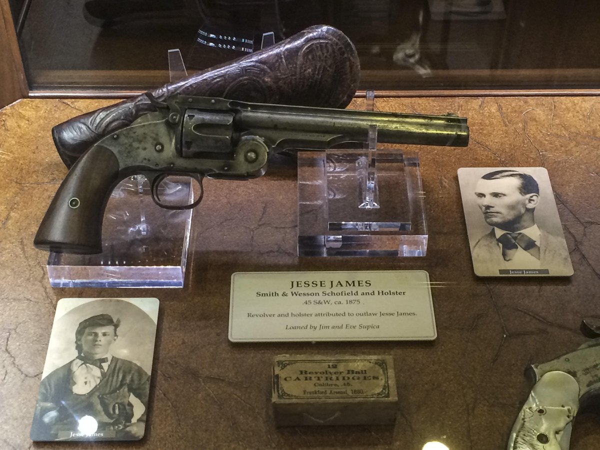 BrownellsInc's tweet photo. #TBT to this #relic that belonged to a one #JesseJames! Smith &amp; Wesson Schofield #revolver in .45 S&amp;W!

#brownells #guns https://t.co/E5WdXen7Sw