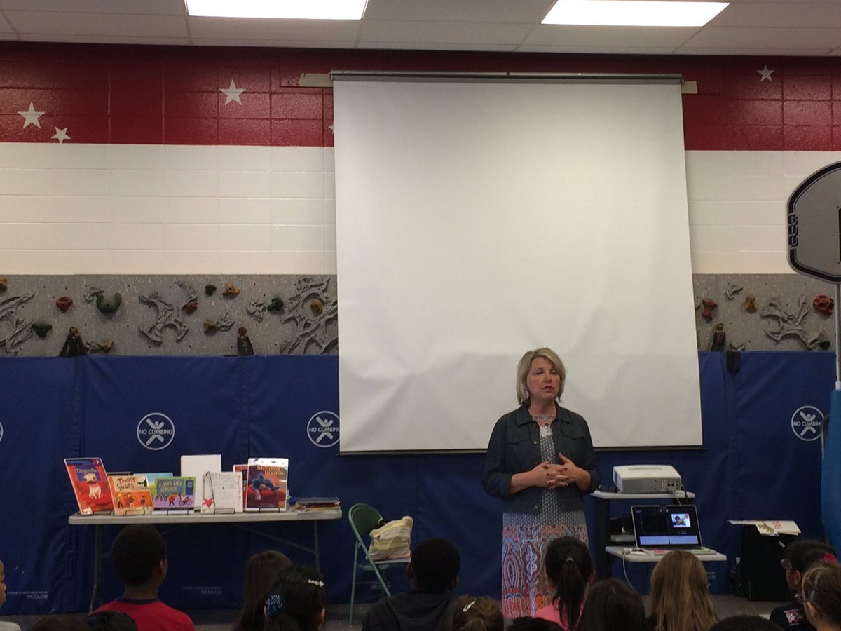 BolandAsh2's tweet photo. So excited to learn about being an author from @maribethboelts. Thank you for visiting! #theLNDway https://t.co/JWcWKph9da