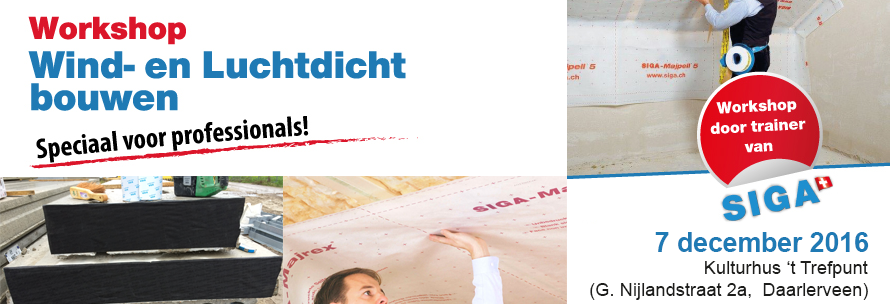 Speciaal voor bouwprofessionals 7 december 2016 workshop #luchtdicht #bouwen. Geef je snel op want vol=vol!
sigaonline.nl/blog-sigaonlin…
