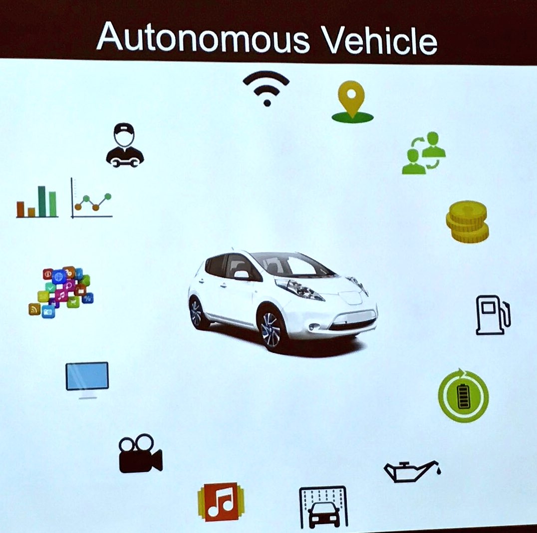 scbs's tweet photo. The autonomous car will be a great platform to deliver services. Abel Sanchez #mitrd #iot https://t.co/M4xxuGmwrf