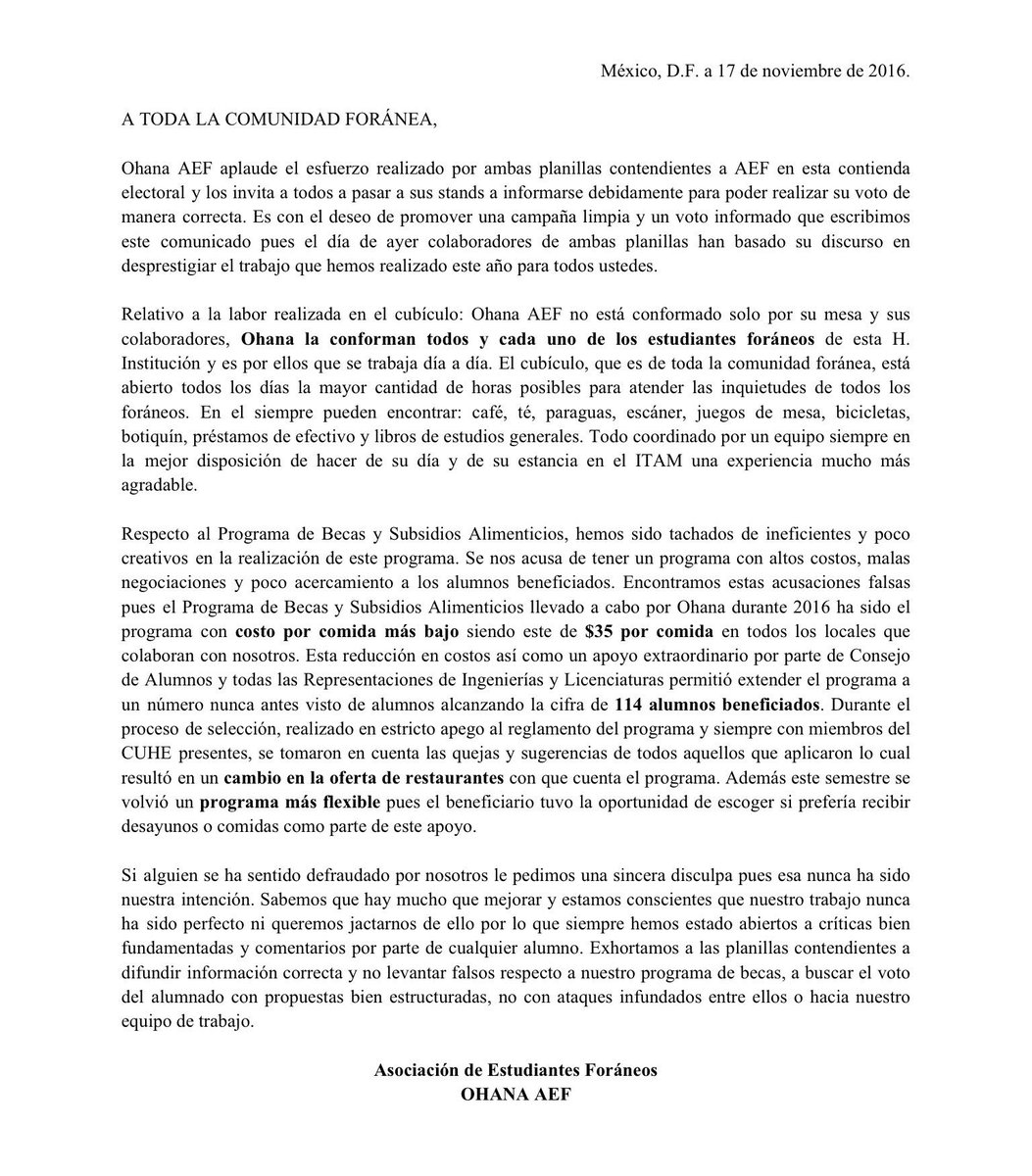 En Ohana siempre nos ha movido el ayudar a nuestros compañeros. Les compartimos este comunicado en respuesta a los ataques que hemos sufrido