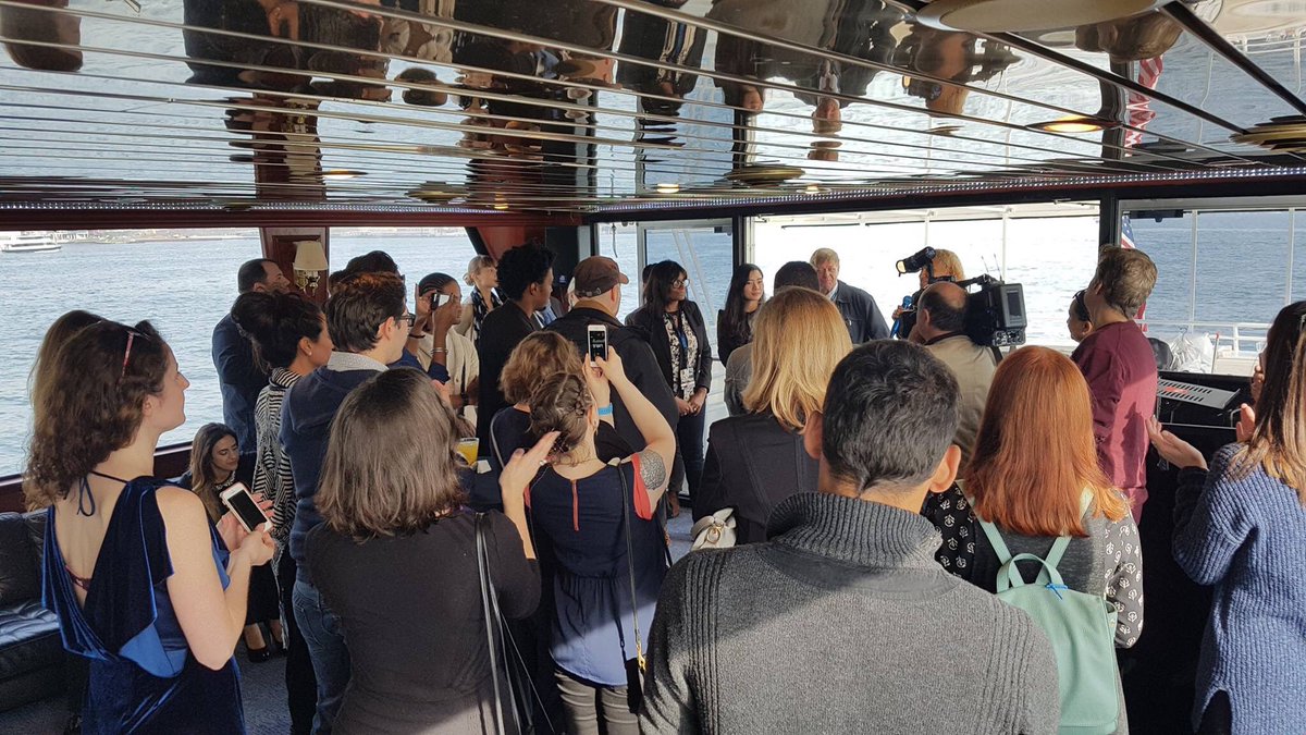 chelseafilm's tweet photo. Throwback Thursday! On board the @HornblowerNY Spirit Yacht. #CFFNY2016 #tbt https://t.co/RvtLRSUVfl