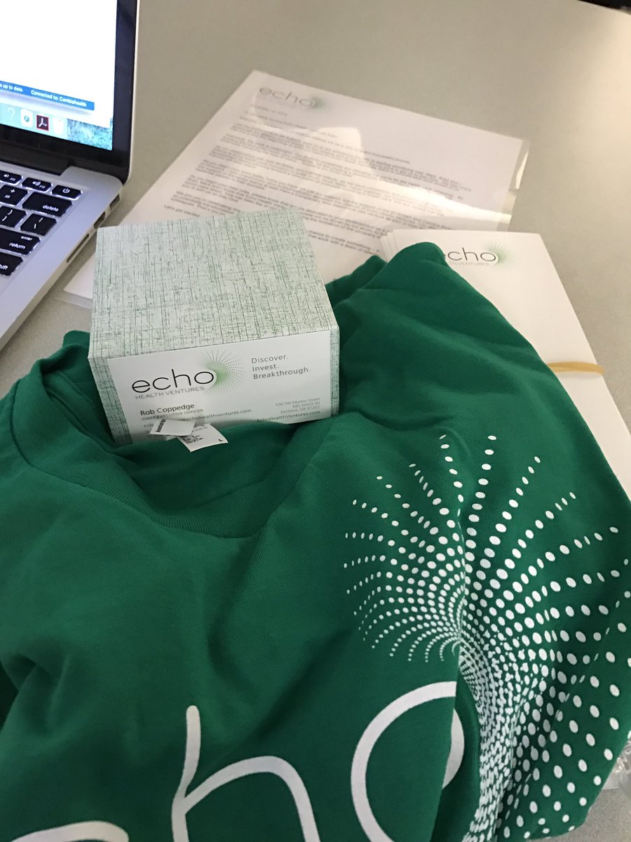 coppedge's tweet photo. Finally got back to #pdx and opened my @HealthEcho "swag bag" - now, it feels real! New office, new name, same great team &amp; portfolio https://t.co/1WsdqDHkoy