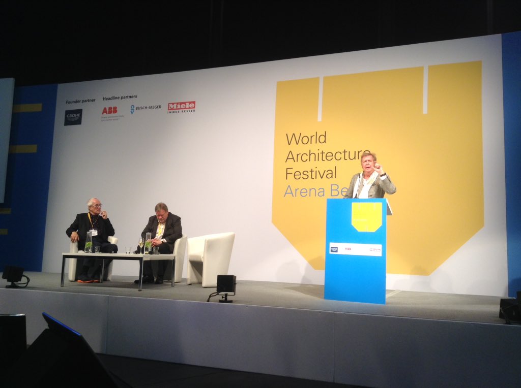 WACommunity's tweet photo. "No one considers invisible architecture" says Wolf Prix at #WAF2016 #wolfprix https://t.co/O6aL43vba6