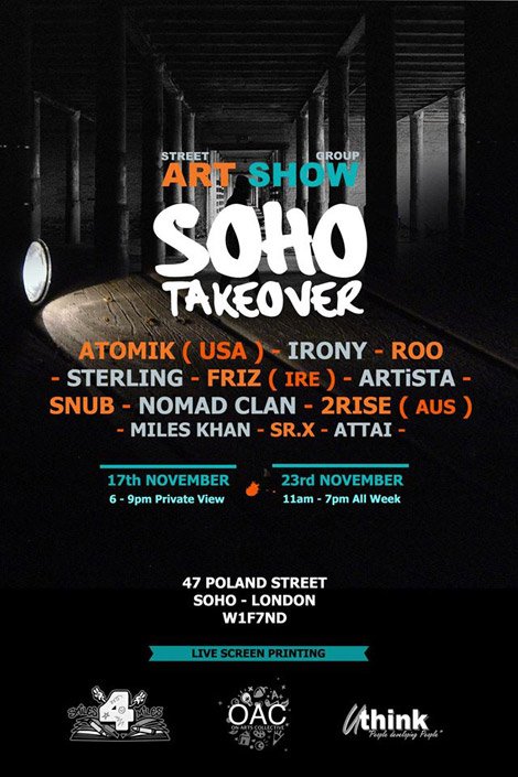LDNGraffiti's tweet photo. #NotToBeMissed #SOHOTAKEOVER opens tonight & runs until 23/11/16 in London #StylesForMiles > https://t.co/7dIuNQurRB https://t.co/bHkWpOFW3w