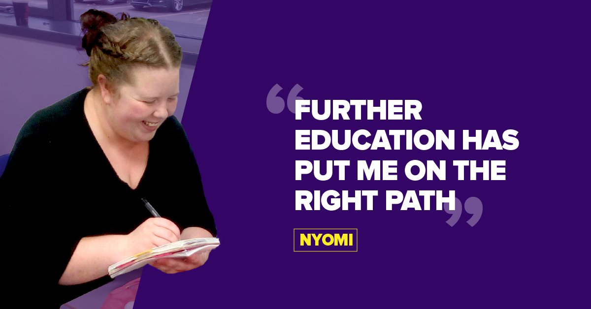 ucu's tweet image. Further education transforms lives - hear Nyomi&apos;s story: transforminglives.web.ucu.org.uk/2016/10/14/nyo… … 

#FEtransforms #investinFE