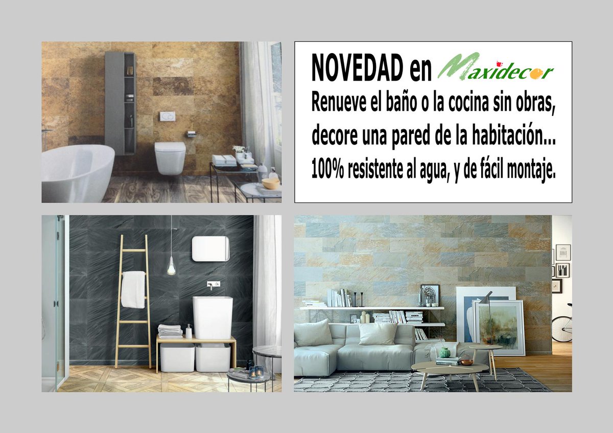 maxidecor_'s tweet photo. Renueve su baño y cocina sin obras.
#maxidecor #decoart #bañosycocina #renovación https://t.co/IVuzmG9hf5