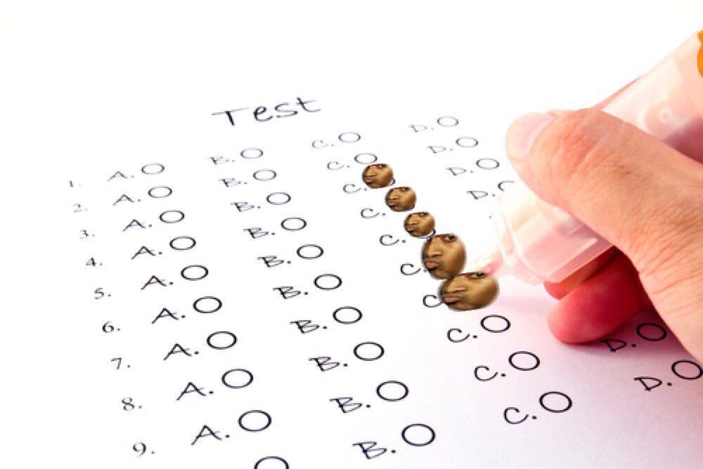 WORLDSTAR's tweet photo. When you start to get the same answer in a multiple choice https://t.co/OTIJ9TymWx