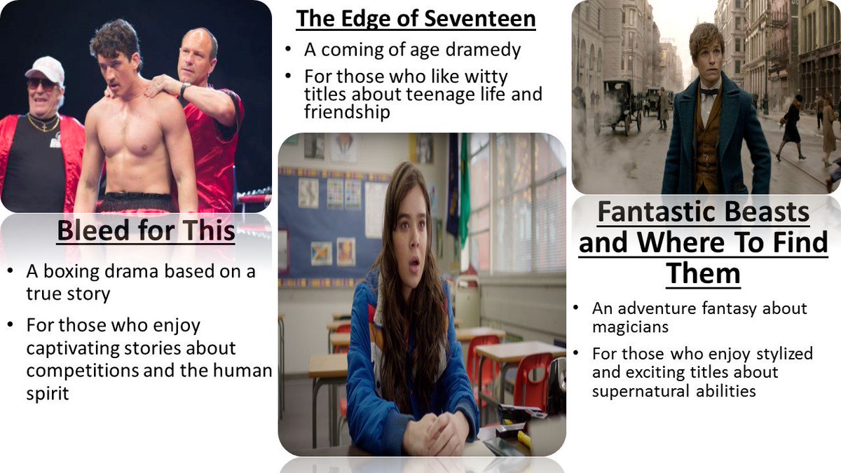 #fantasticbeasts #EdgeOf17 and #BleedForThis are out this weekend, which one fits your taste?