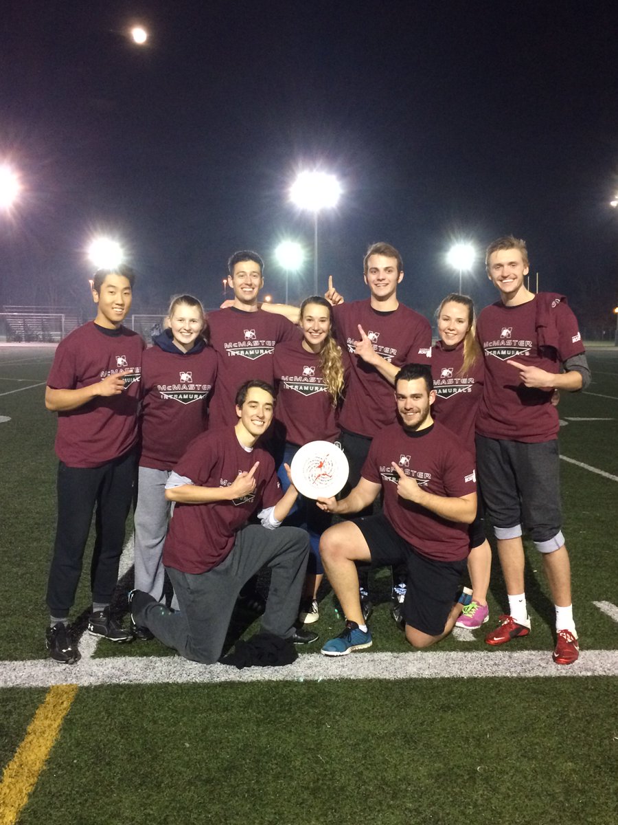 MacIntramurals's tweet photo. Congrats to the Fall #CHAMPS of the #MacIntramurals Tuesday Corec Ultimate Leagues, Throwing Shade &amp; the @MSU_Maroons Team!

#TshirtTime https://t.co/gEgt7QnvQK