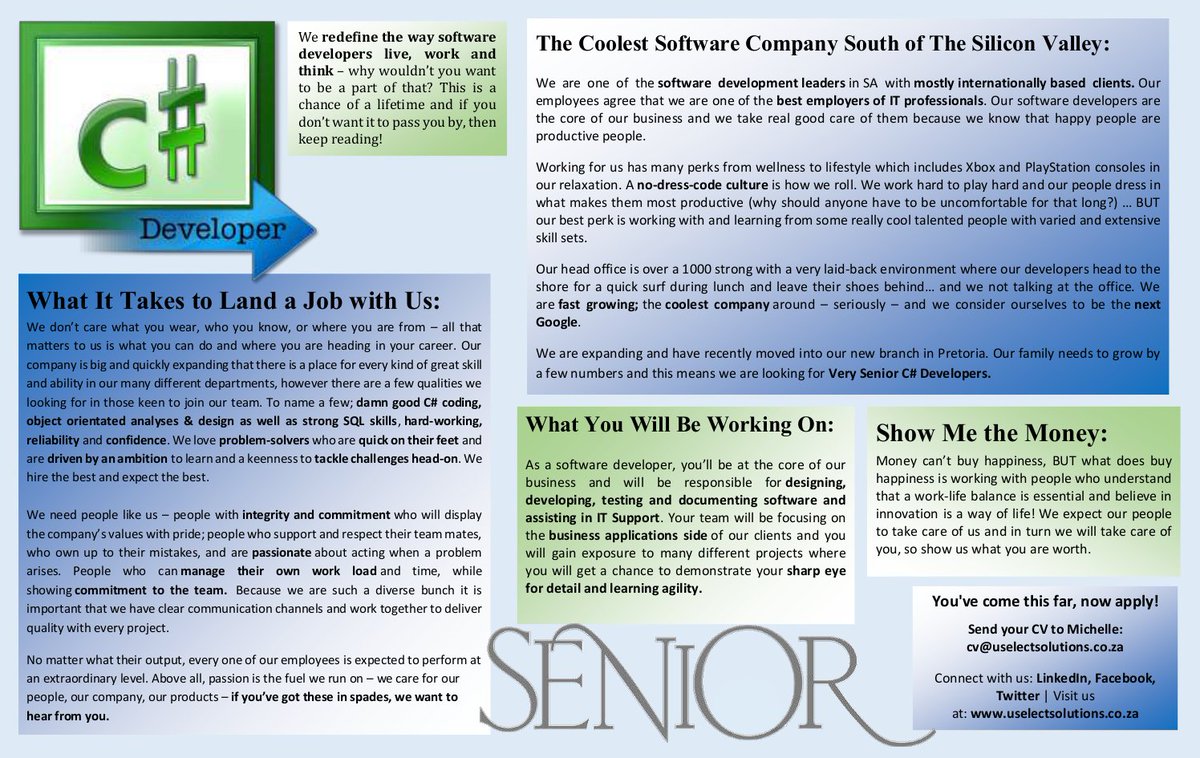 U_Select's tweet image. Here is something for all you very senior C# Developers out there. #csharp #Dotnet #developer