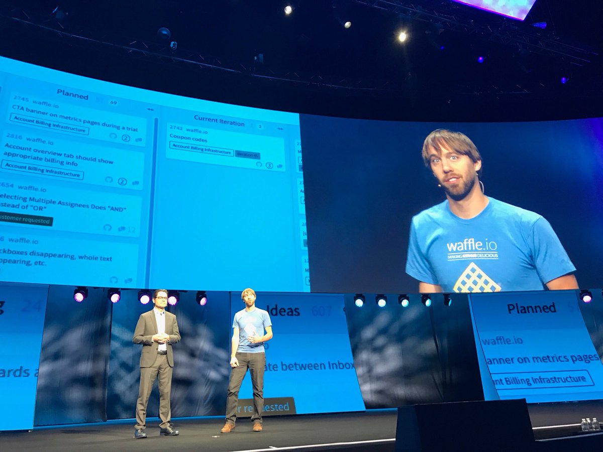 jacoblamm's tweet photo. .@andrewhomeyer says waffle.io was built to serve engineers over project managers. @CAinc Accelerator innovation. #caworld https://t.co/BgjA4Uuufp