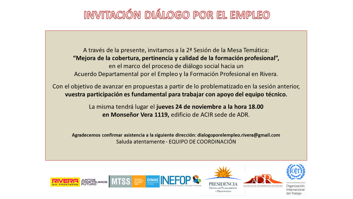 Desarrollo_IDR's tweet photo. La fechca del evento sigue siendo el 24 de Noviembre, se corrigio un error de tipeo en la invitación, el 24 es JUEVES. https://t.co/uJE6D1QjE5