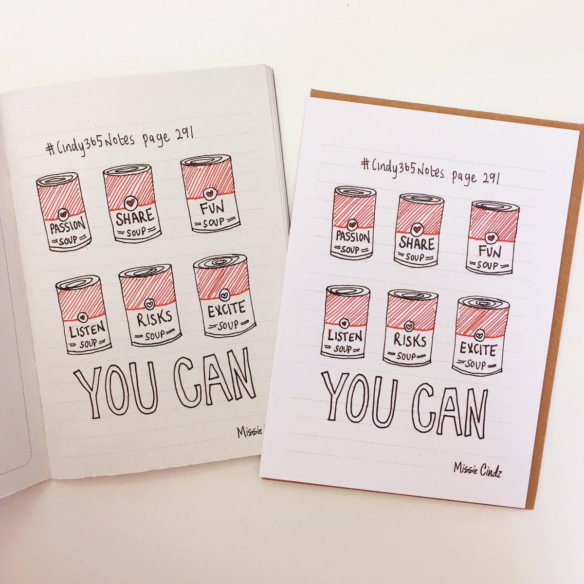 missiecindz's tweet photo. {page 291 of 365} From a hand doodle to final #cindy365notes card
💌 https://t.co/nJzqSU8qWu #YESYouCan ✊🏻 https://t.co/0u1laozVDe