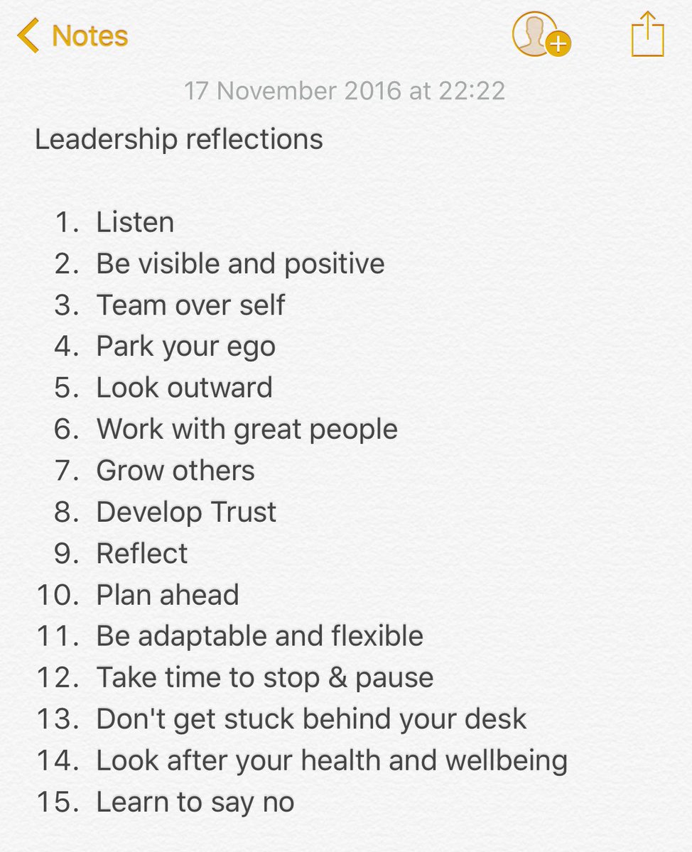 Stephen_Logan's tweet photo. 15 #Leadership reflections and thoughts. #SLTchat https://t.co/2BzsIHQl8x