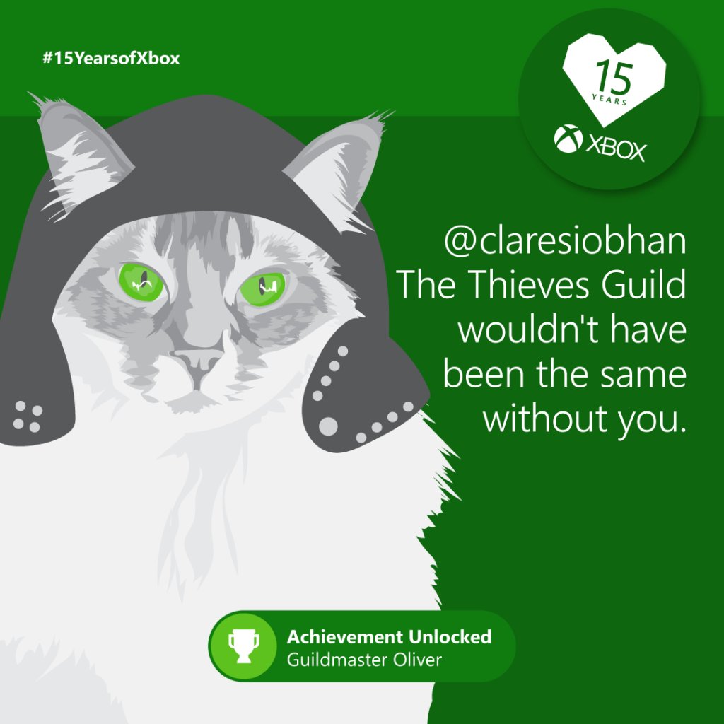 XBOX's tweet photo. @claresiobhan They'll tell stories of your time in Tamriel. #15YearsofXbox https://t.co/1wwOWxT8EL
