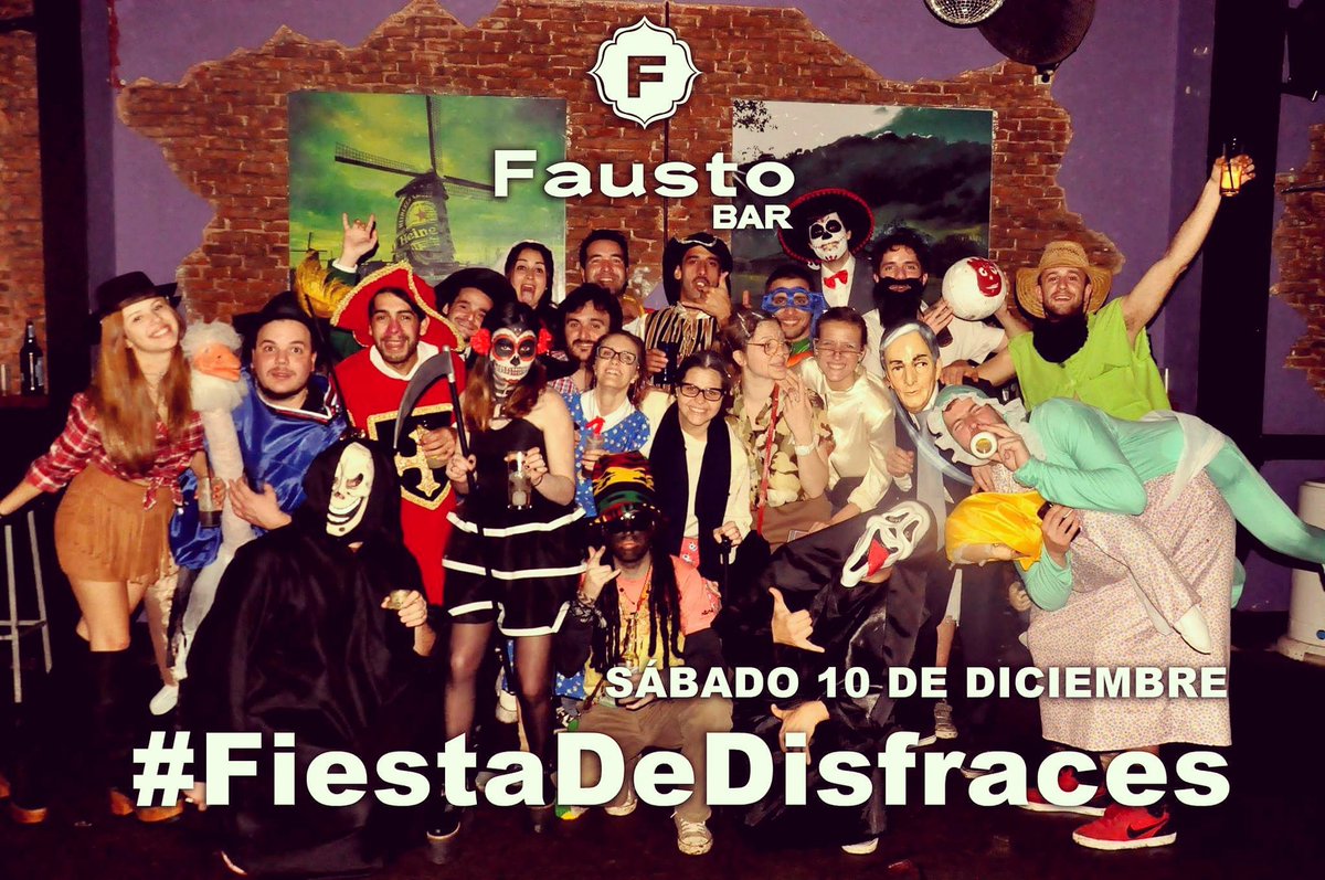 FaustooBar's tweet photo. Te estamos dando tiempo... sabemos que sabes ponerle #buenaonda a la noche 🎉 #fiestadedisfraces #faustobar 🤗😄 https://t.co/RK8SIDRKgk