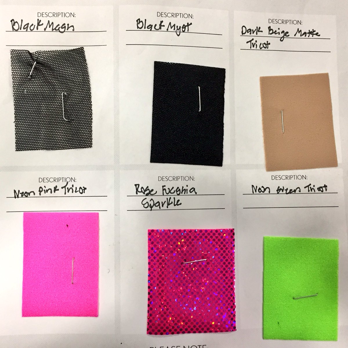 Theme reveal hint 3: dress samples