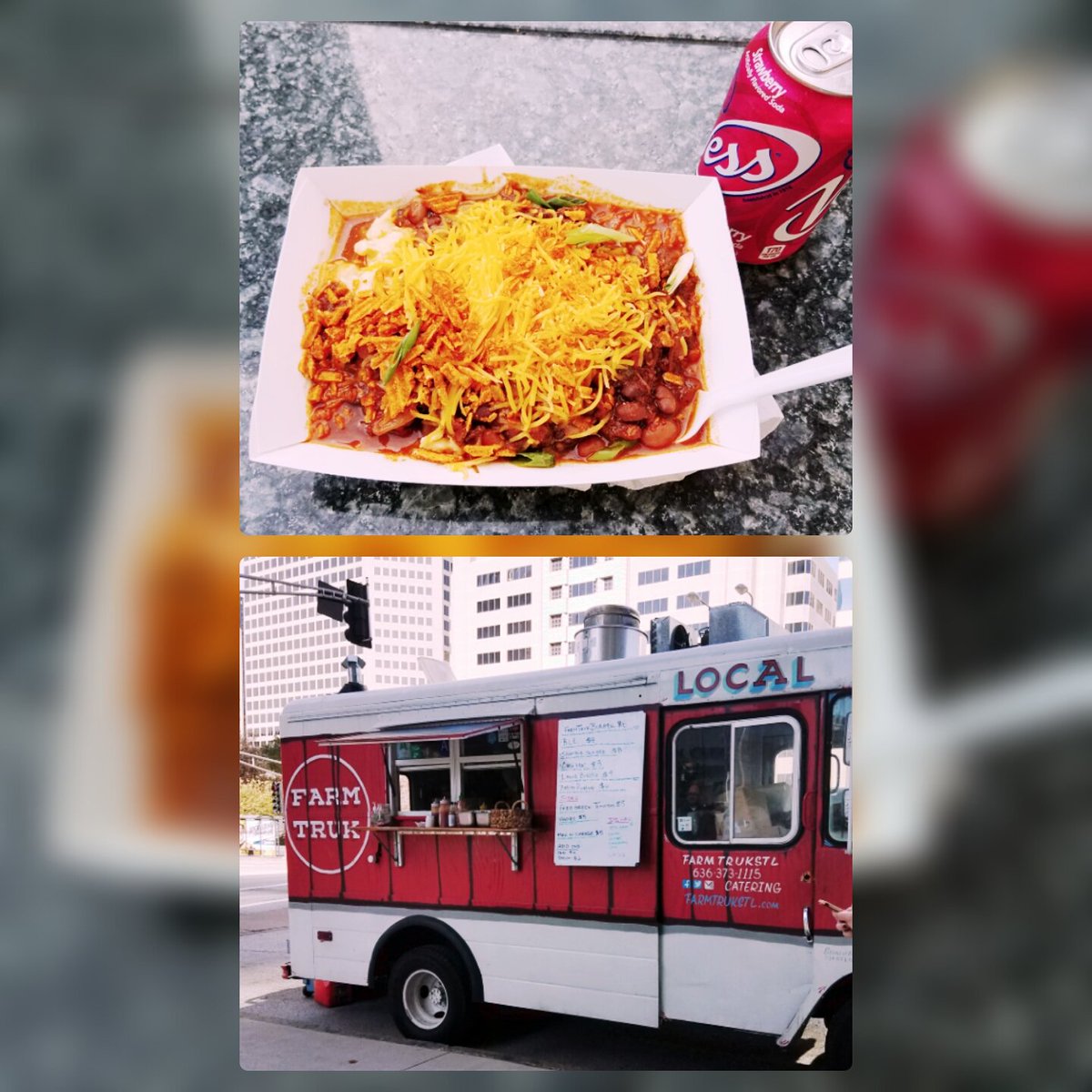 _lomeraki's tweet photo. Tried Farm Truk today! Got the Chili Mac! #farmtruk #downtownstlouis #citygarden #foodtruck https://t.co/x4kwnG0Nil