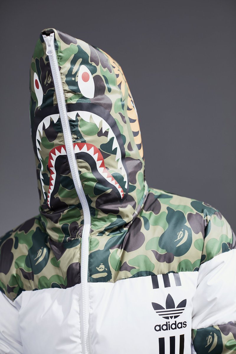 adidas x bape down jacket