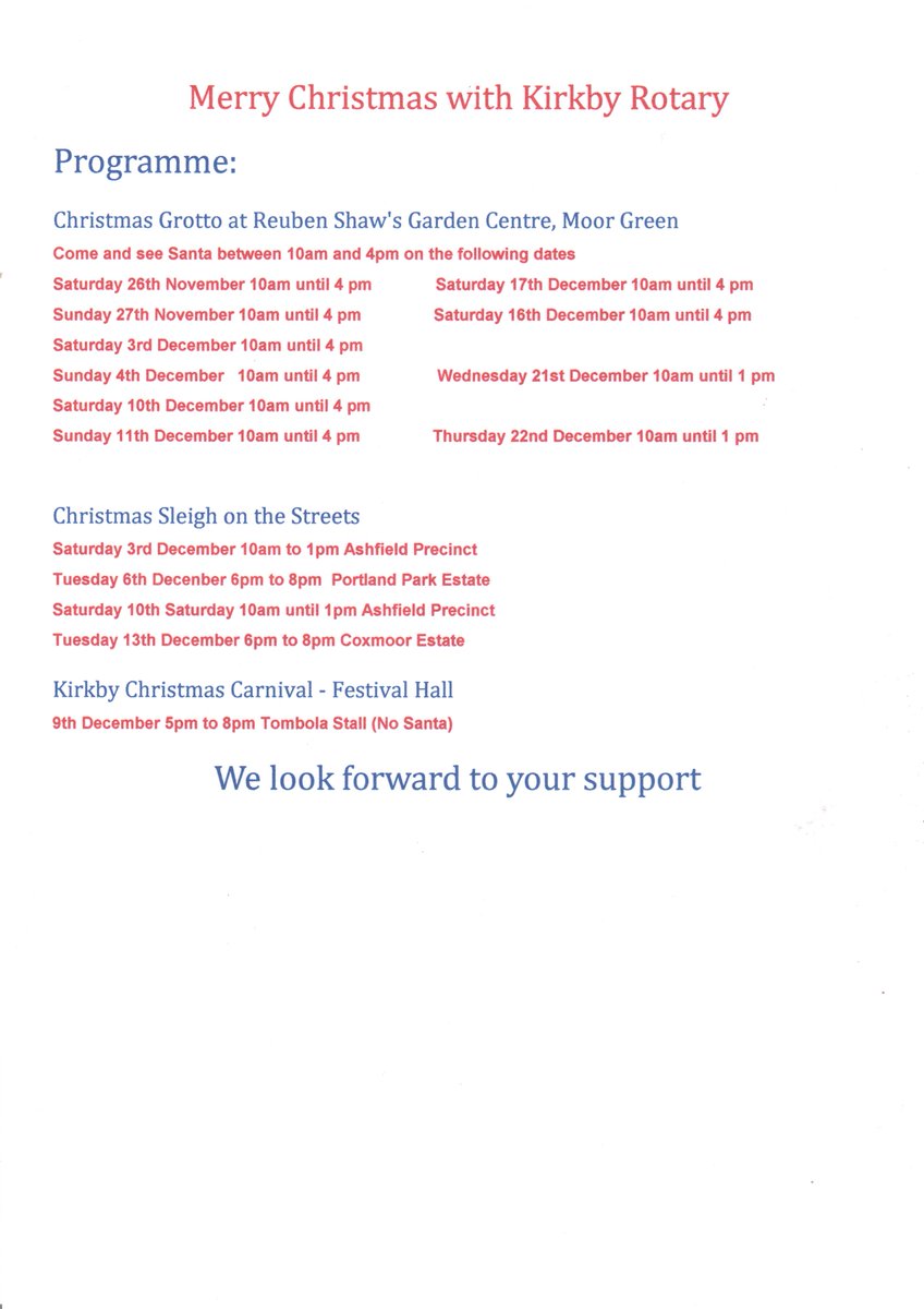 Come and see Santa <a href="/KirkbyRotary/">Kirkby Rotary</a>