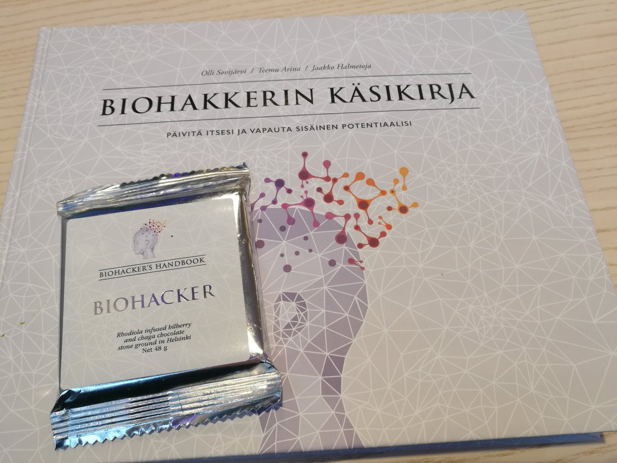 amnipar's tweet photo. Today received my copy of @biohackingbook, english version upcoming, make sure to get it! Awesome stuff. Tomorrow #BHSUMMIT! https://t.co/iEfv3uKS2m