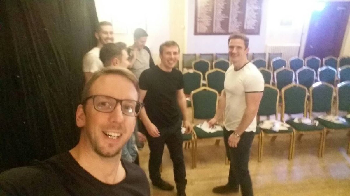 JasonACostello's tweet photo. Behind the scenes with the boys rehearsing for tonight's Friends of @ForgetMNotChild Fashion Show https://t.co/03YIrfEM5X