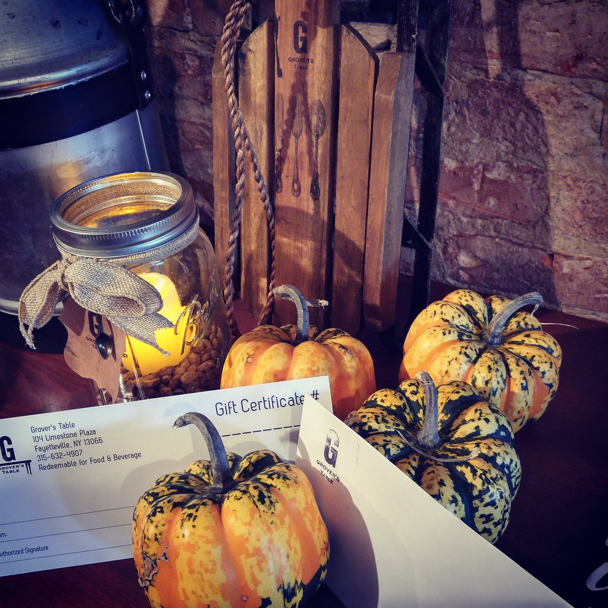 GroversTable's tweet image. Give a gift that doesn't expire. #giftcertificate #CNY #Syracuse