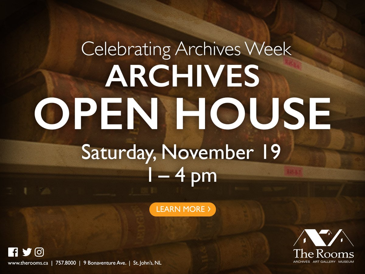 Don't forget that we're hosting an Open House this Saturday. Tours, activities and more! therooms.ca/programs-event… #ExploreNL #YYT