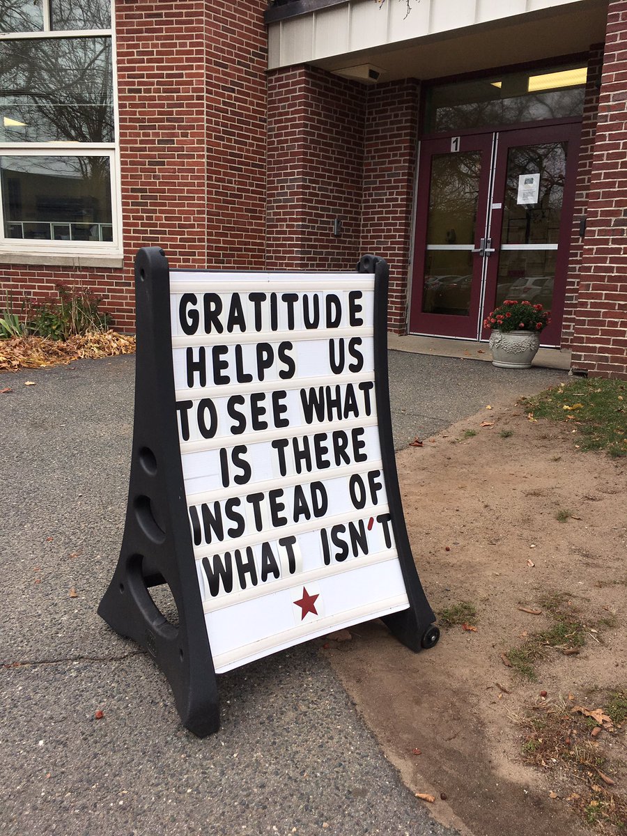 Proctor School in Topsfield reminds us to be grateful! #LifeIsGood #TriTownReads <a href="/Lifeisgood/">Life is Good</a>