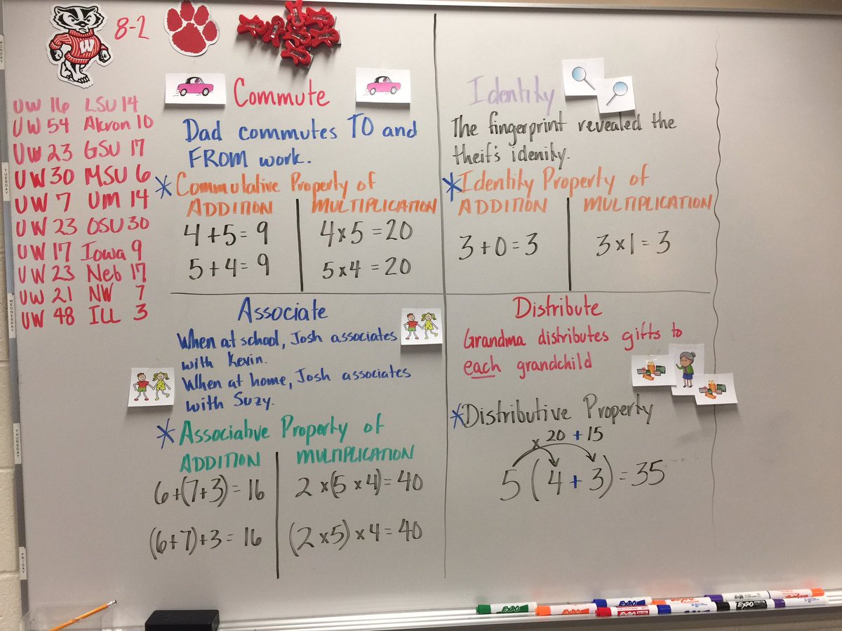 Properties of adding and multiplying. Always engaging😀 @LGMSWolves