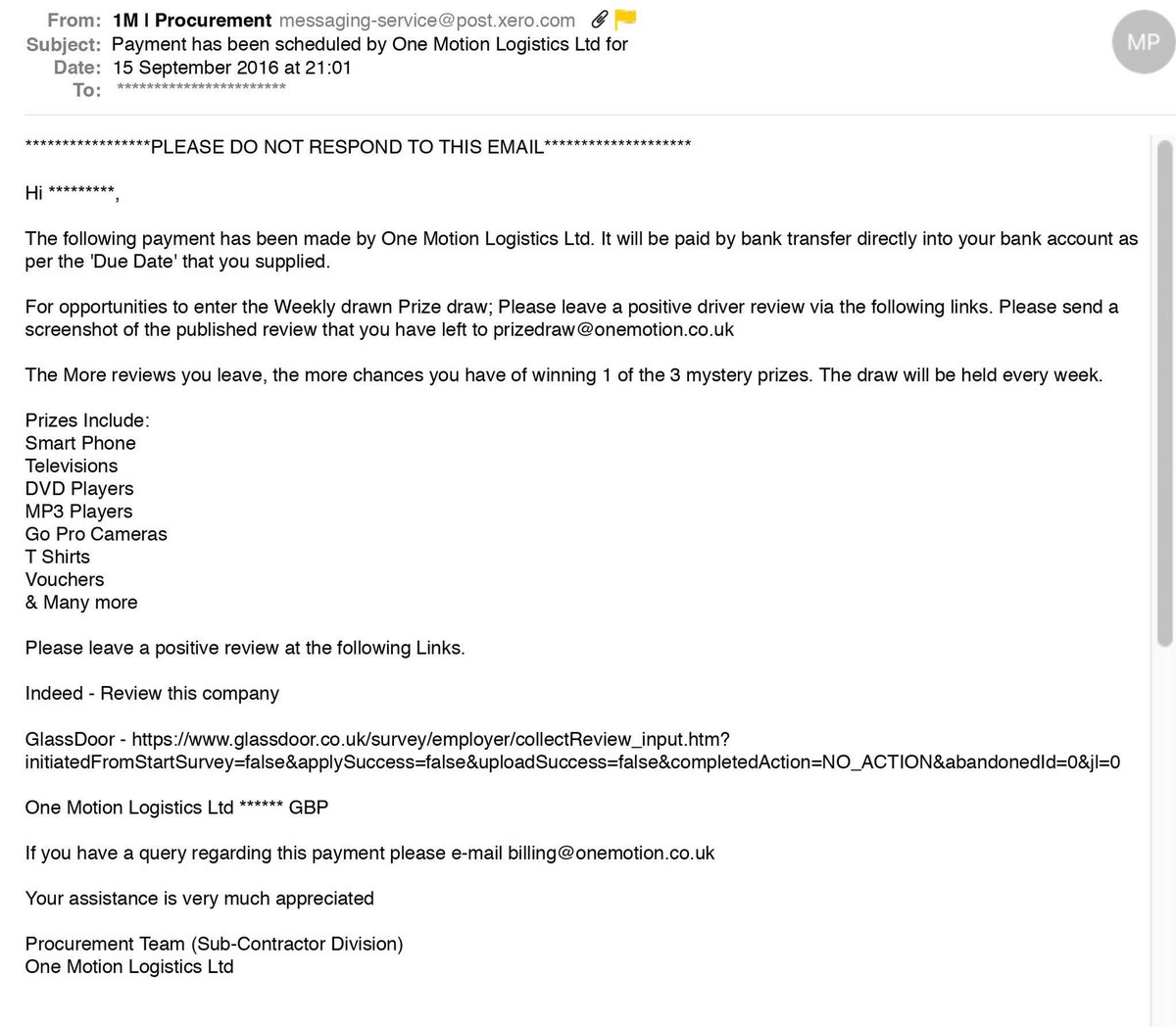 onemotionxposed's tweet photo. @emm3r_ One of the biggest agencies supplying #amazonuk drivers has to BRIBE drivers to leave POSITIVE reviews on jobsites! #bbcamazon https://t.co/QnMMCqgpXe