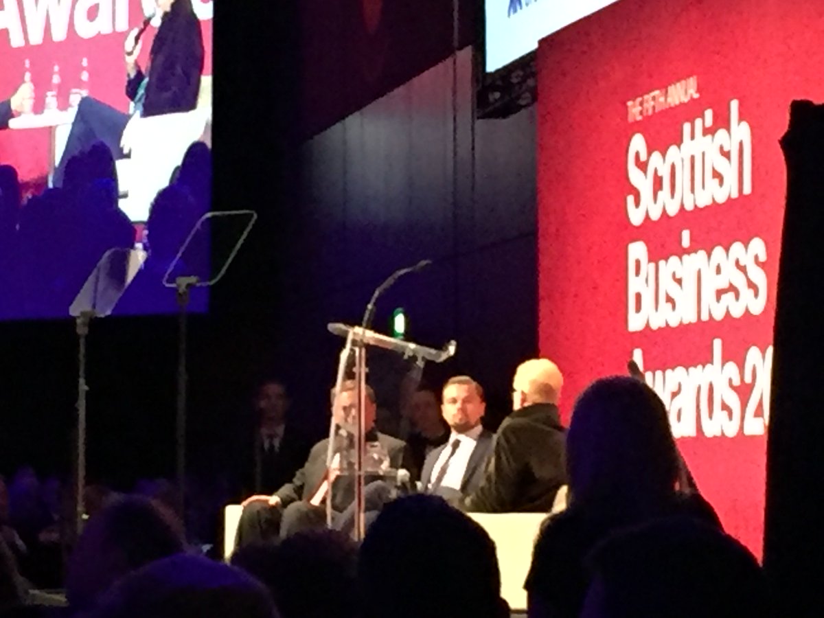 routemonkeyltd's tweet image. Fascinating keynote from @LeoDiCaprio  from rising sea levels to Tesla energy powering the planet #scotbizawards