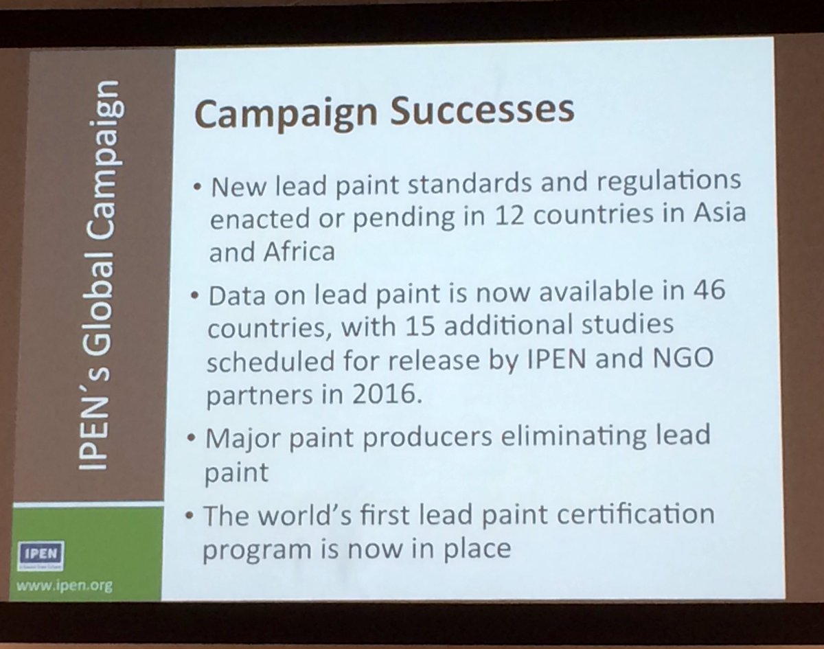 ismawati64's tweet photo. IPEN has successfully campaigning lead paint elimination in 60 countries! #leadpaint #GAELP #SAICM @ToxicsFree @WHO @UNEP https://t.co/oMLLNr3D4P