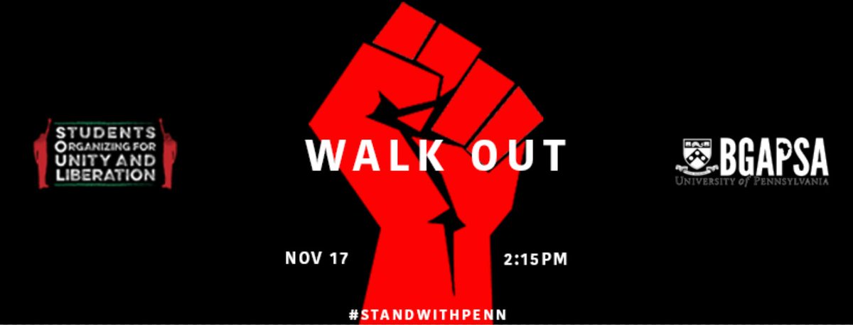 thephillyvoice's tweet photo. National walkout planned in response to racism targeting UPenn students https://t.co/2oJ4bgJtcb #StandWithPenn https://t.co/fJs9ws7ejz