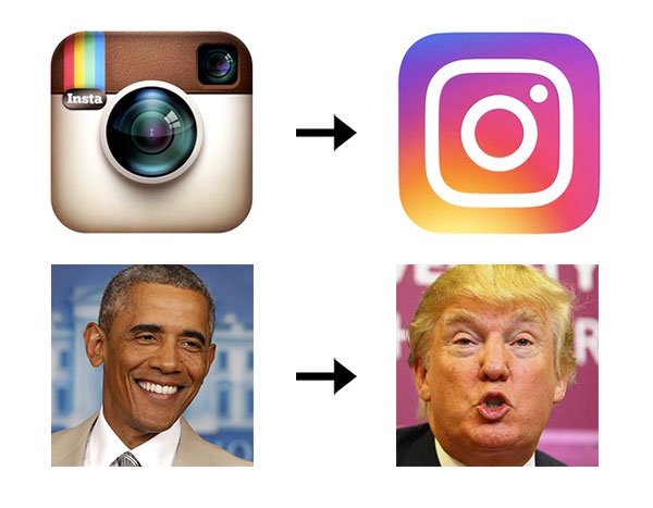 TheDesignThree's tweet image. Social media updated: The new Instagram #logo #design is been based on #DonaldTrump