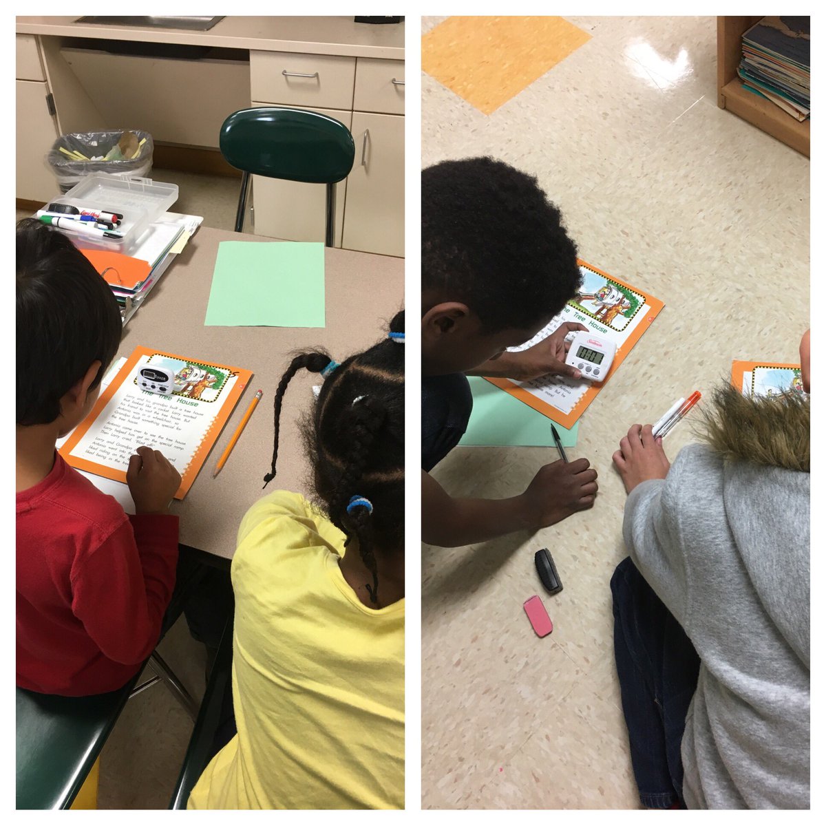 KellyOTanner's tweet photo. #superFRES #fluencyfocus #wcpm Read on 3rd graders. Focusing on fluency with our timed repeated reading #oneminute https://t.co/rHfnBmednx