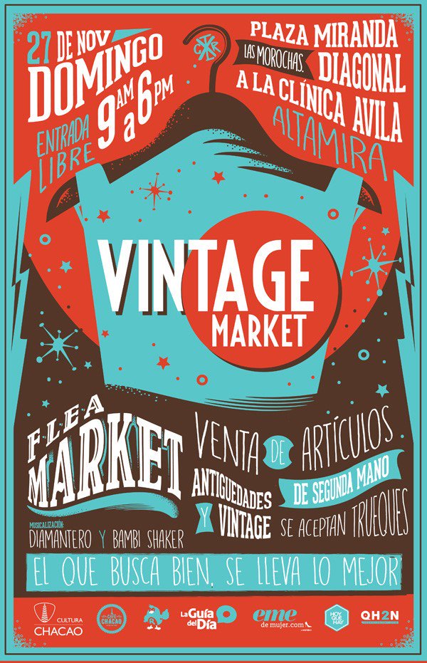 Se viene el #VintageMarket el próximo 27 de noviembre. ¡El que busca bien, se lleva lo mejor! <a href="/Unvintagemarket/">VINTAGE MARKET</a>