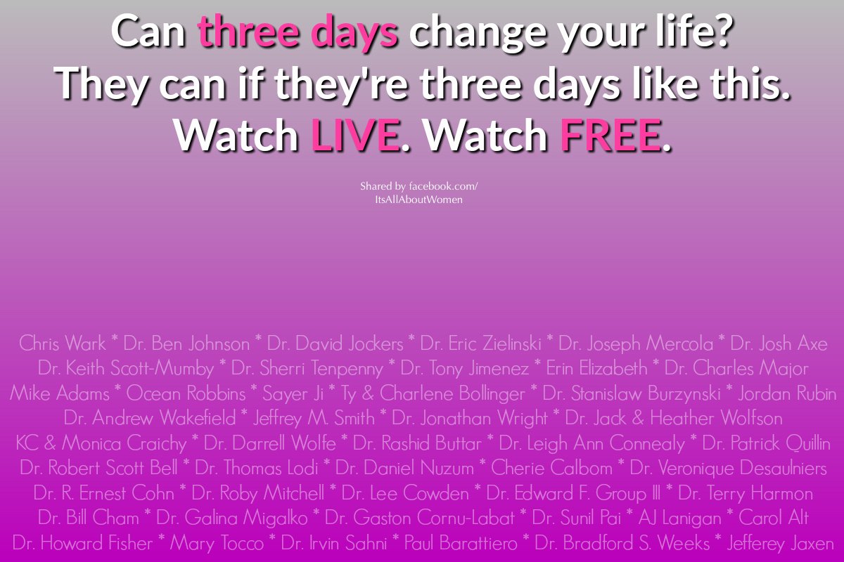 Can you afford to miss this? It's *free* and could change your life, or that of someone you love <3 bit.ly/2gcsXsZ