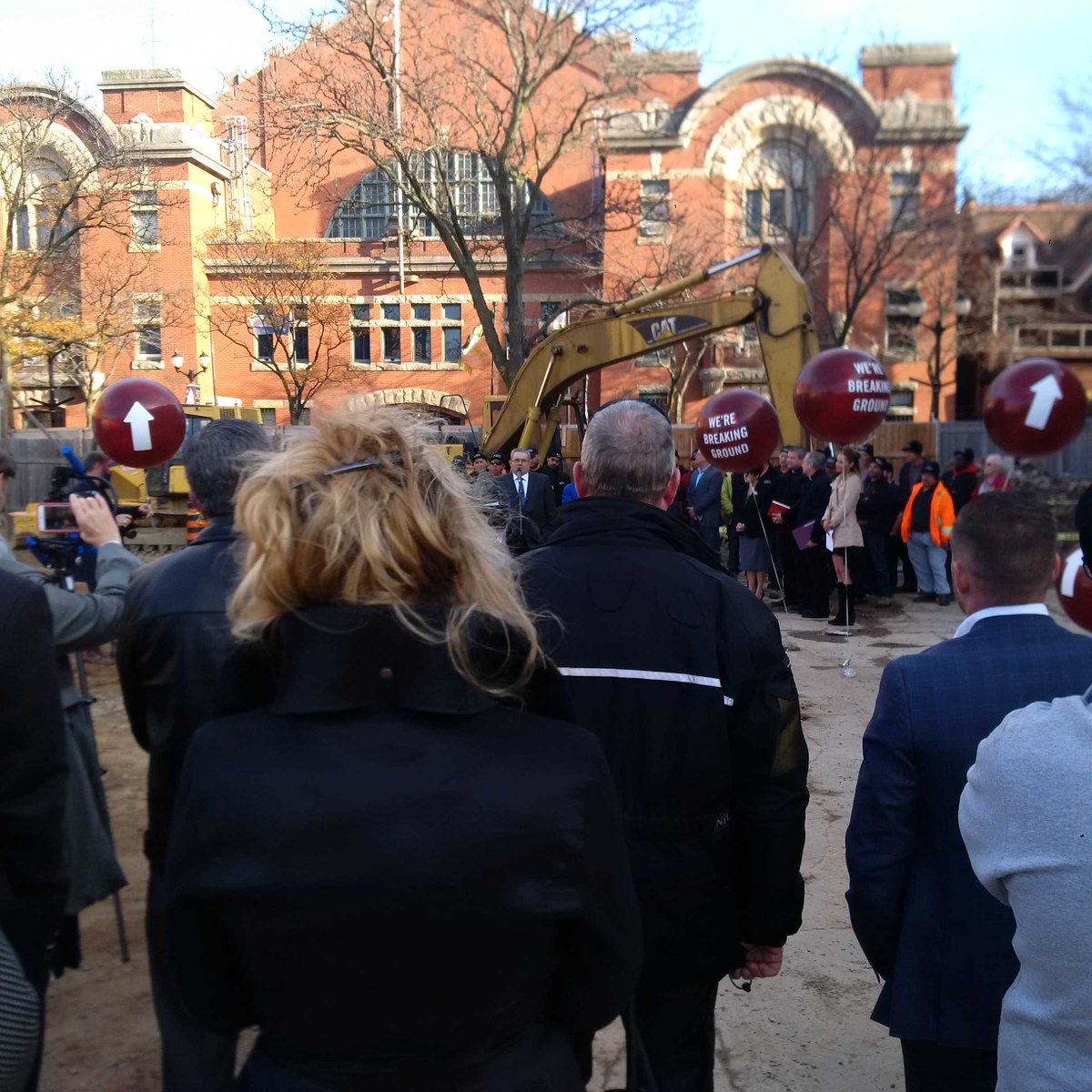 The ground breakin ceremony is on. #theresidencesatacclamation #beautifulday to dig into 70 units of new residential