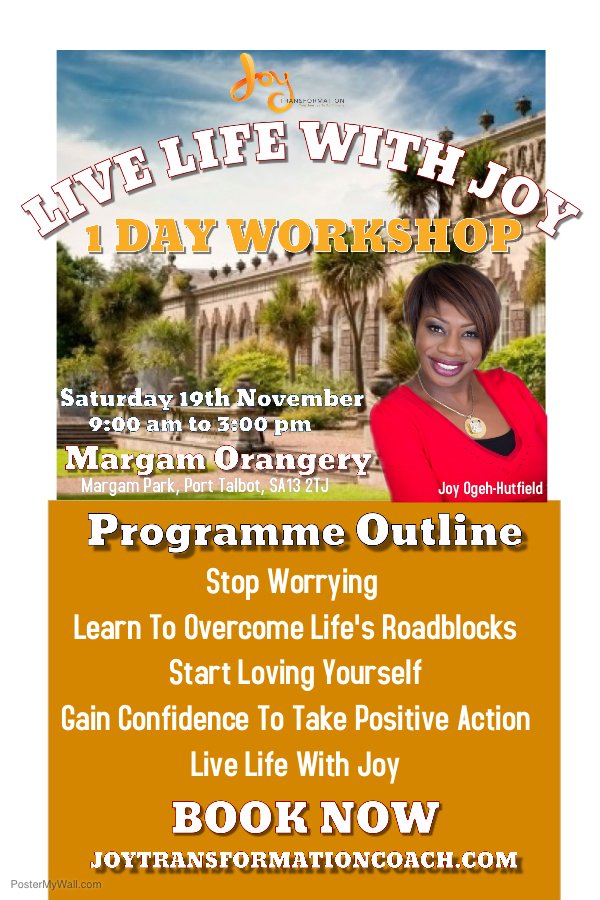 JoyTransfo's tweet photo. ONLY 48 HOURS LEFT!  BOOK YOUR PLACE NOW!
https://t.co/oV2Js5zZrG
#workshop #joy #seminar #stress #confidence #whattodoinwales #UK #coaching https://t.co/y3Jvaa99H5