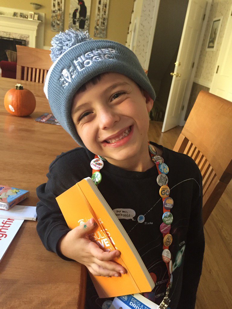 Cooper benefiting from all my Super Forum swag!  #HLSF16