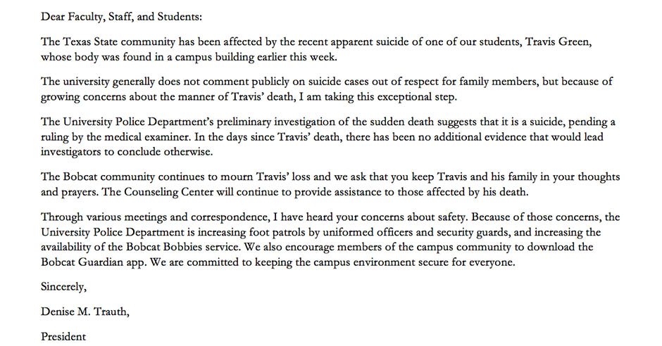 A Message from the President: