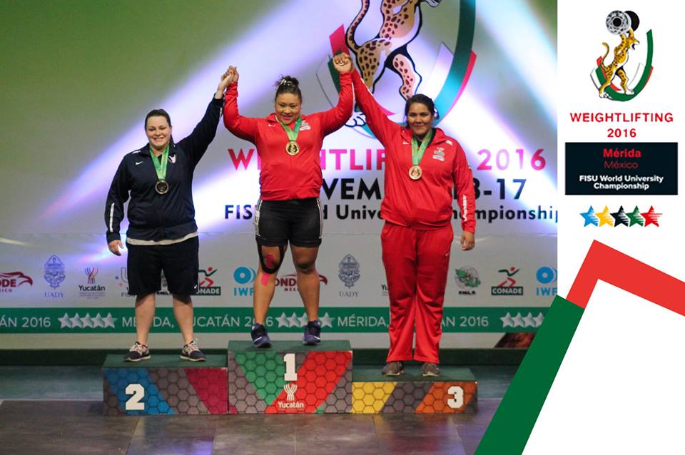 wwucmex2016's tweet photo. WOMEN +75 kg
🇲🇽 Gold: Mascorro Osuna Tania #MEX
🇺🇸 Silver: Klingseis Marissa Eileen #USA
🇲🇽 Bronze: Bueno Placencia Gladis #MEX
#WWUCMEX2016 https://t.co/xZXzPldyE9