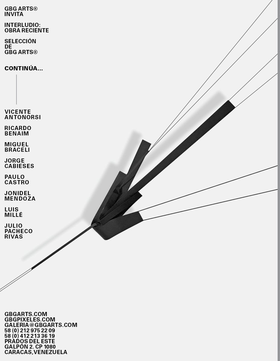 En la galería <a href="/GBGARTS/">GBG ARTS</a> continúa INTERLUDIO Obra reciente