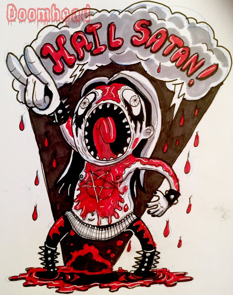 Matthew_Heck13's tweet photo. SAY YOU LOVE SATAN!
#art #illustration #satan #metal #doomhead #bonepumpkin https://t.co/XpqsUpmzxW