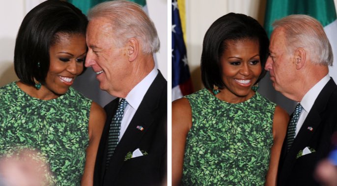 Barack_and_Joe's tweet photo. Biden: I love Barack 

Michelle: Me too, Joe 

Biden: (Leans in way to close) If you hurt him I will end you. https://t.co/jbsm9Vqi3J