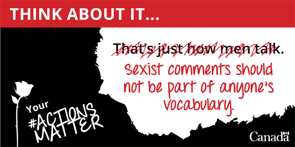 king_SLC's tweet photo. Sexist, homo- and trans-phobic remarks demean and promote gender-based violence. #ActionsMatter Come by GH now and pledge to #EndViolence https://t.co/nVYjR1CN59